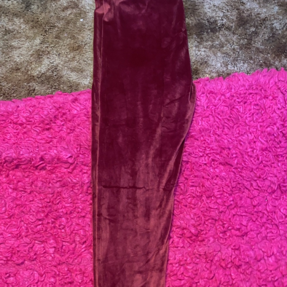Velvet Burgundy Pants